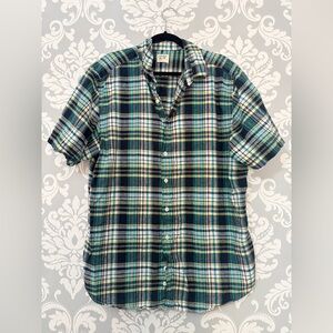 4/$25 • Old Navy Plaid Linen Blend Button Down Shirt